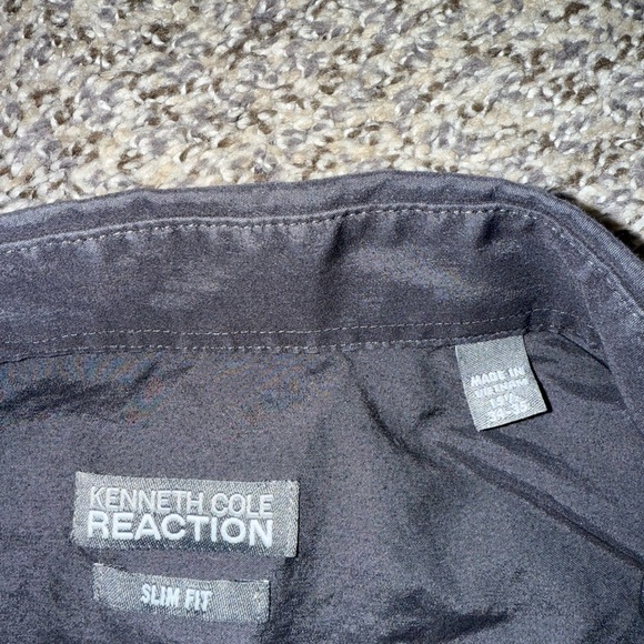 Express black slim fit button down with black tie - Picture 4 of 7